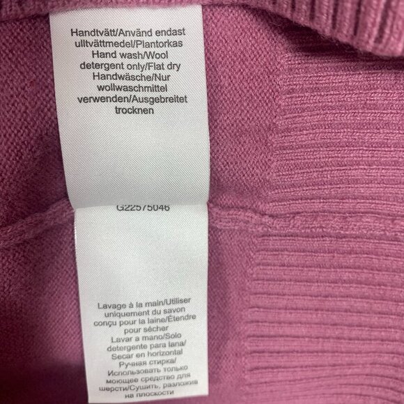 PEAK PERFORMANCE women pink golf v-neck 100% Lambswool Pullover Sweater Size L - Picture 14 of 16
